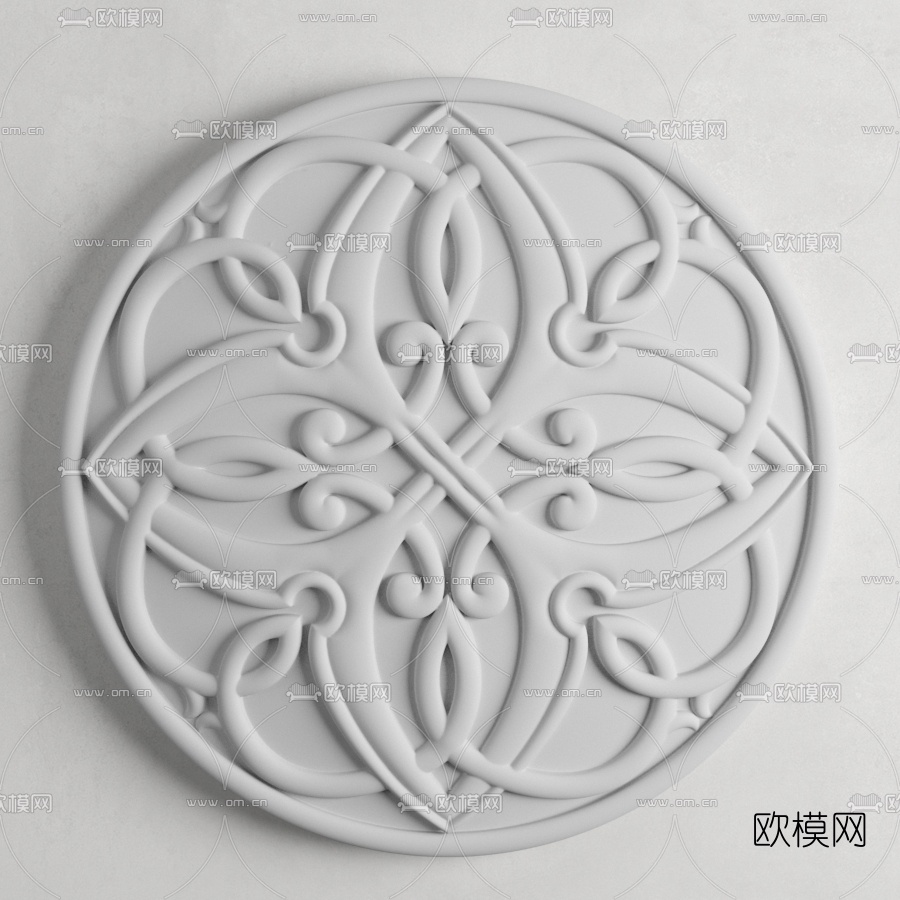 欧式石膏雕花构件浮雕3d模型