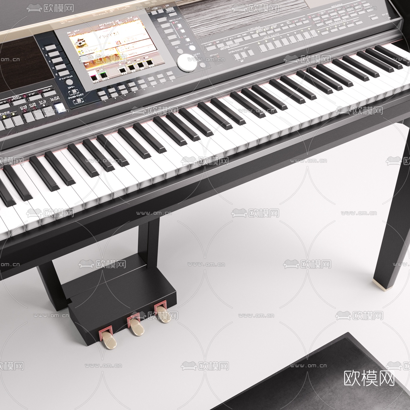现代电子琴3d模型
