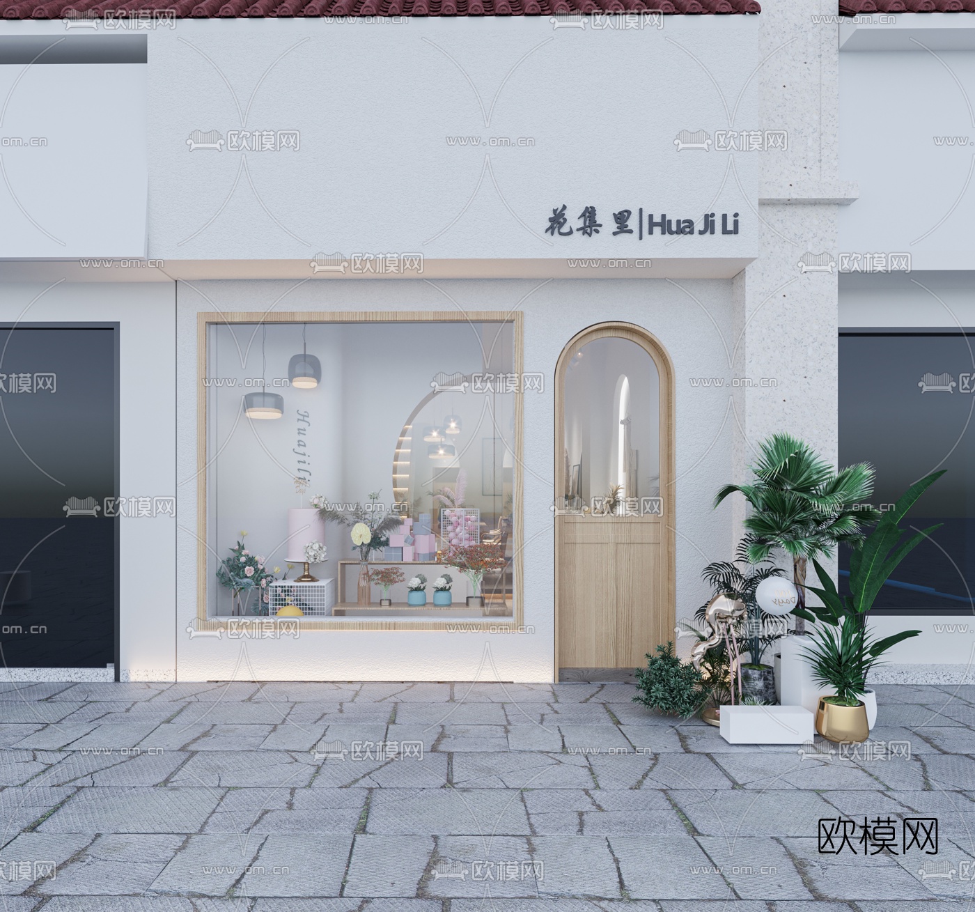 简欧简约花店3d模型下载（渲染图2）