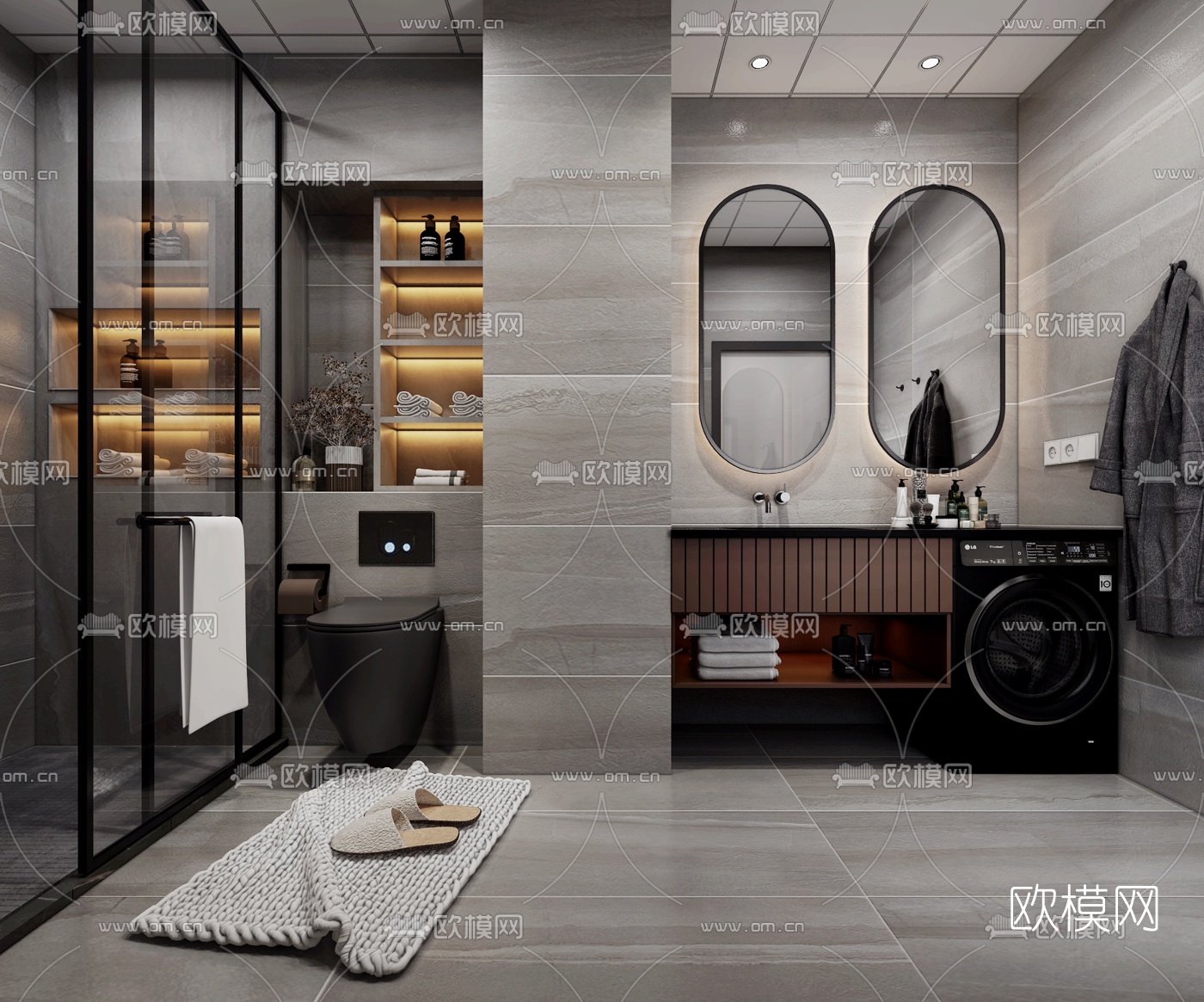 现代卫生间3d模型