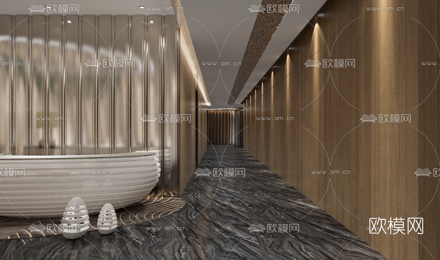 现代酒店大厅免费3d模型