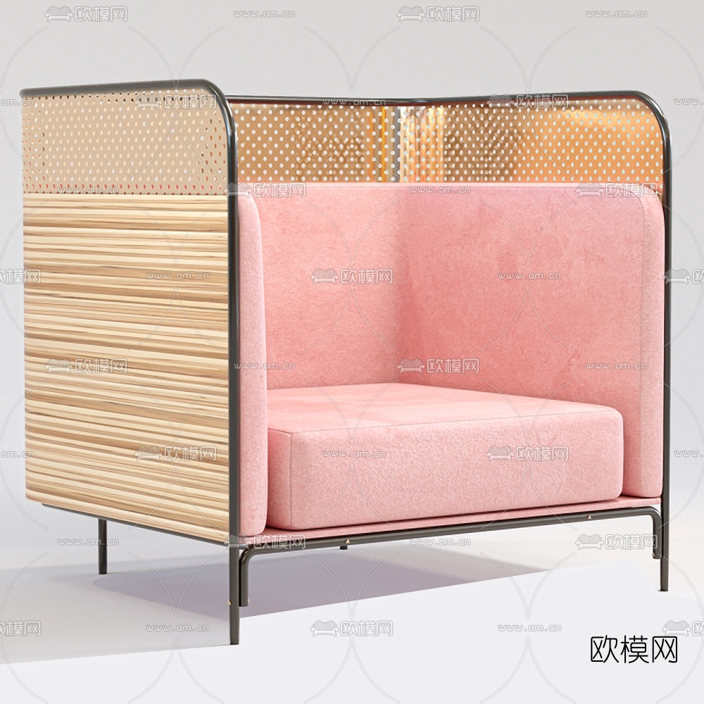 北欧休闲沙发3d模型下载