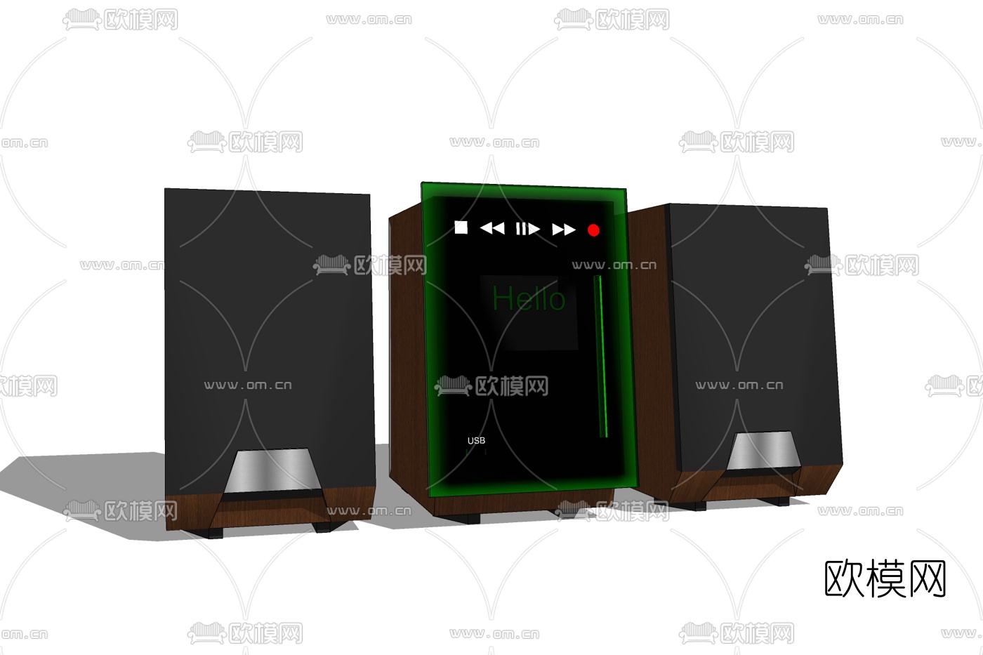 现代音响设备免费su模型下载