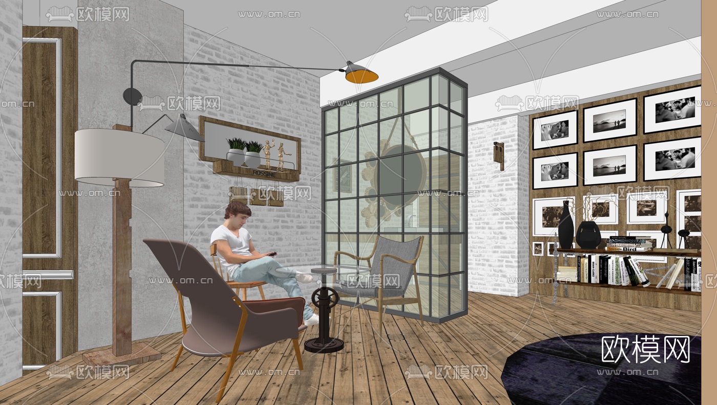 现代女装服装店su模型下载（渲染图8）