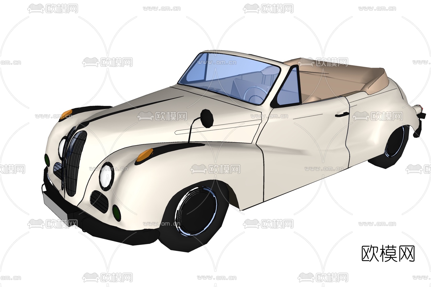 现代敞篷跑车su模型下载