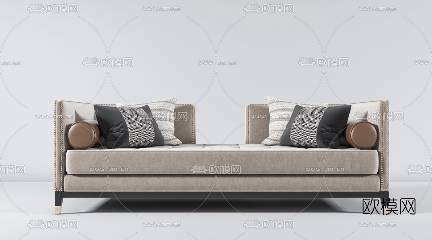 现代贵妃椅3d模型下载（渲染图2）