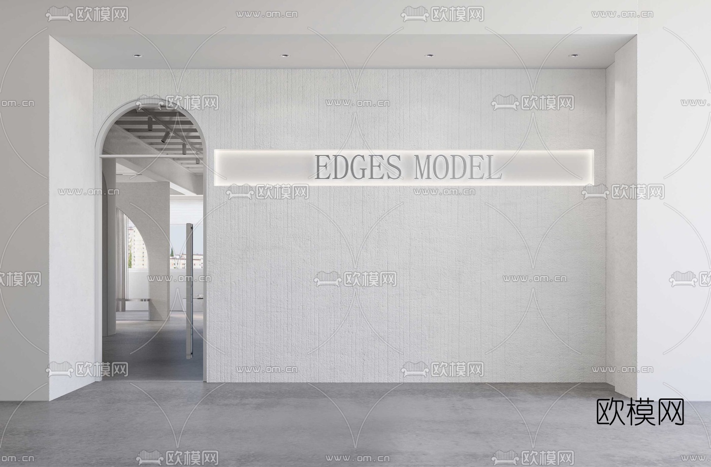 现代极简摄影工作室3d模型下载（渲染图2）