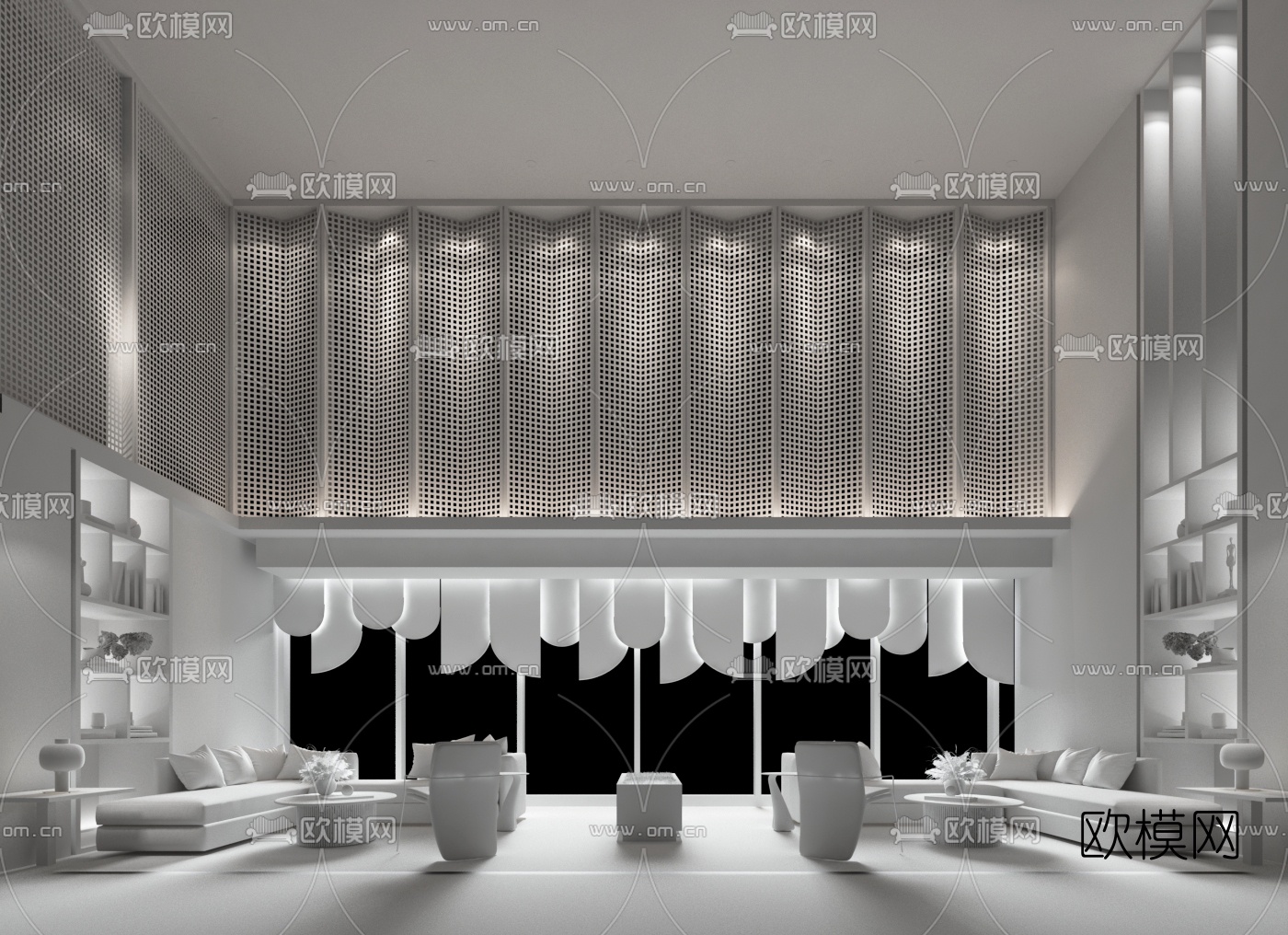 VGC设计 现代售楼处3d模型下载（渲染图2）