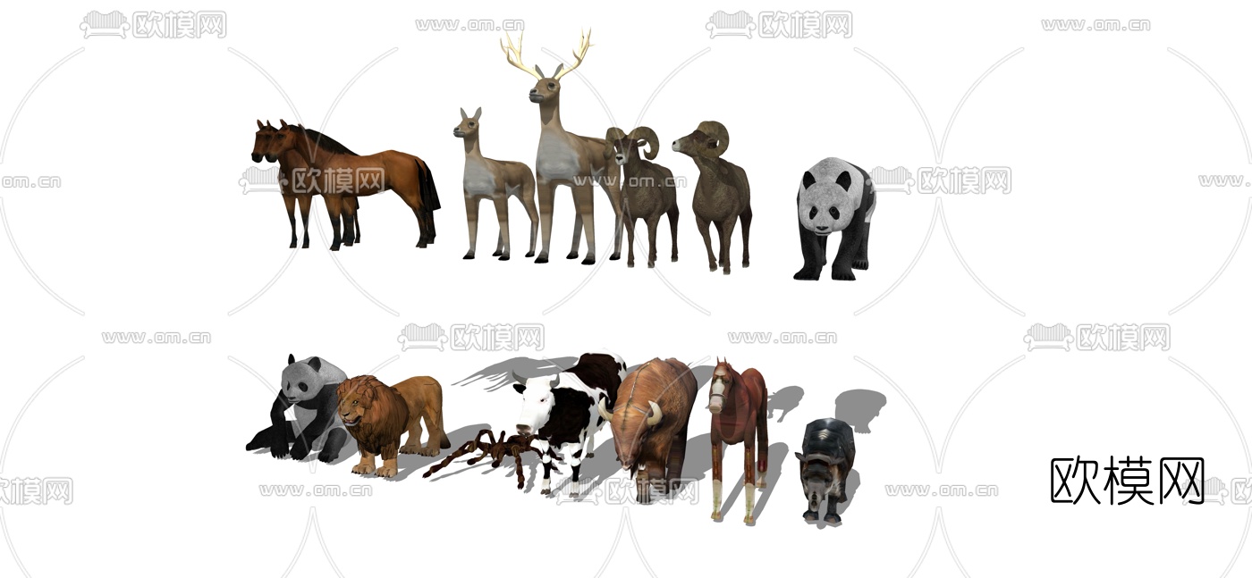 现代爬行动物su模型下载