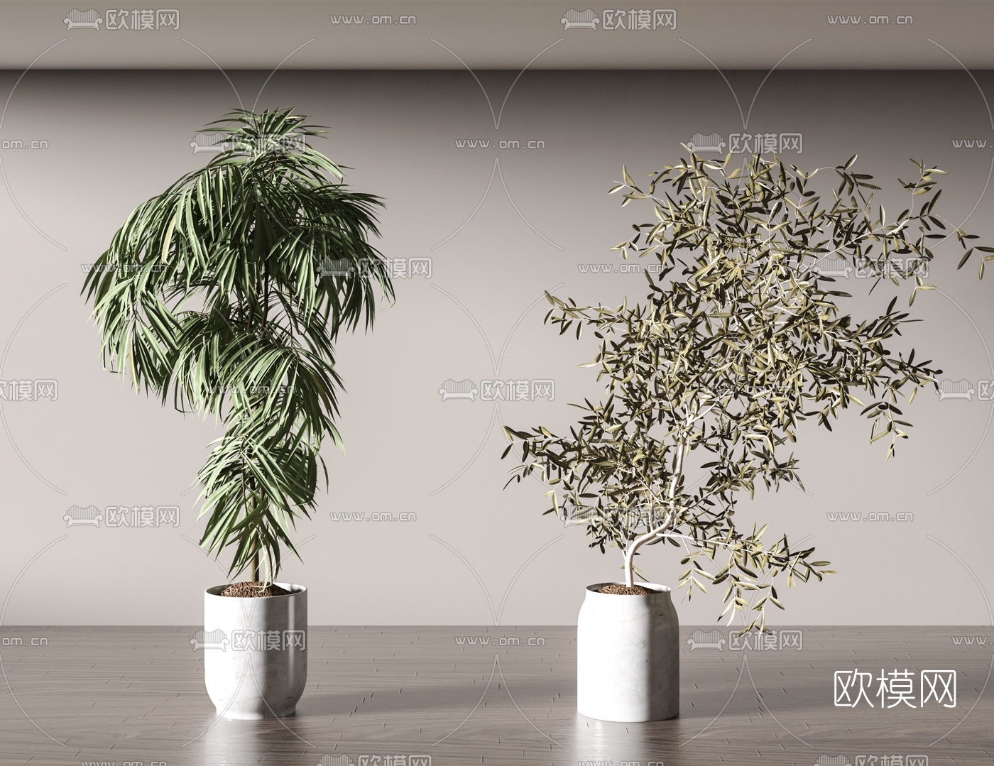 现代植物盆栽3d模型