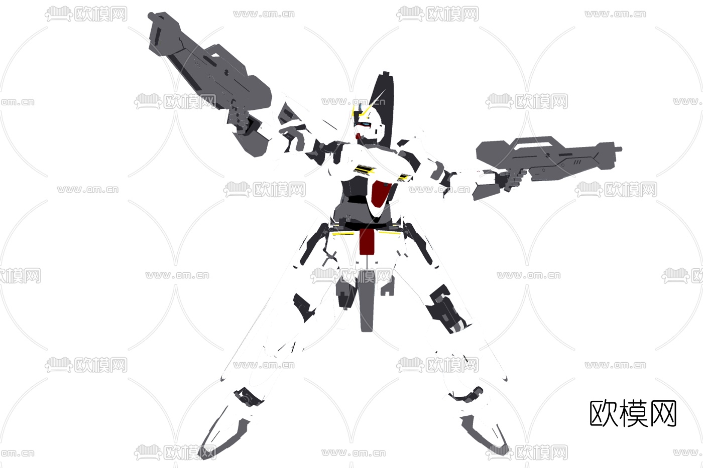 现代高达机器人玩具su模型下载