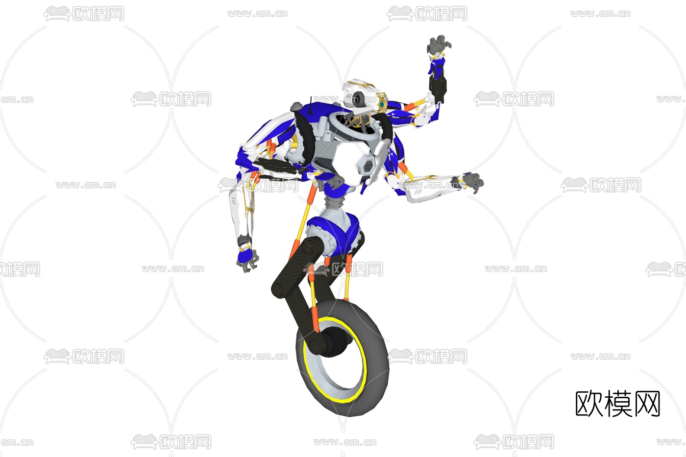 现代机器人玩具su模型下载