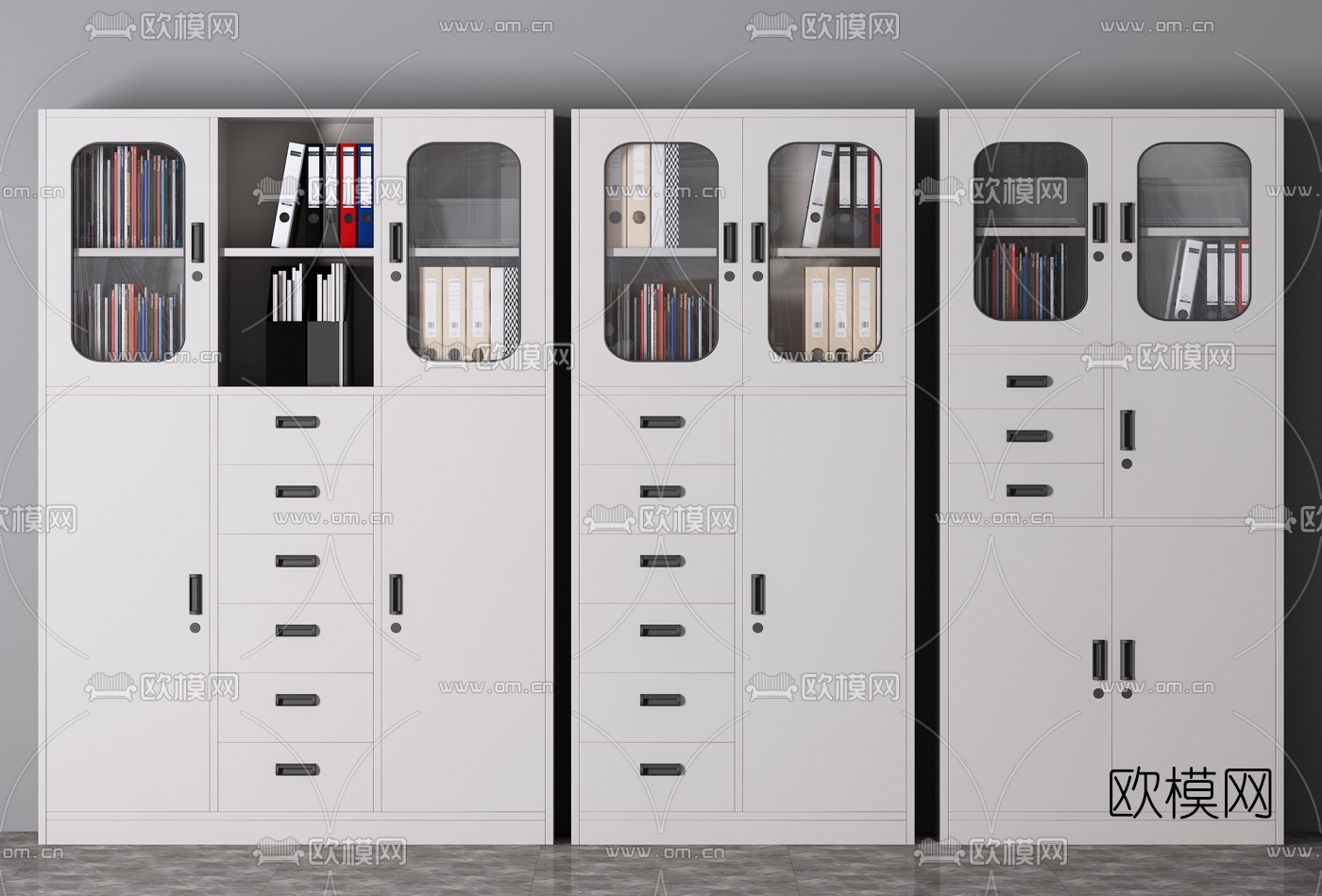 现代文件柜3d模型下载