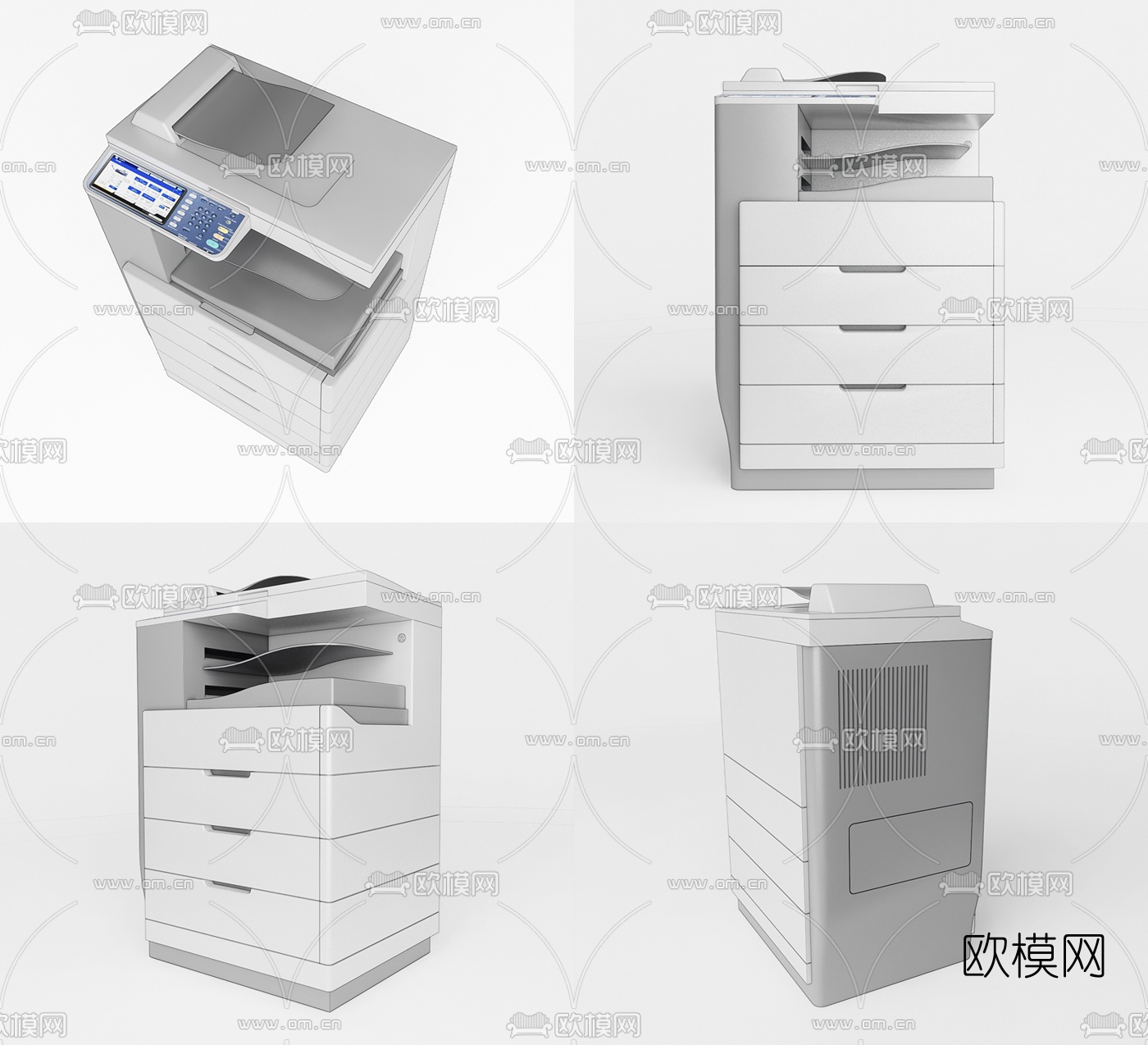 现代打印机复印机su模型