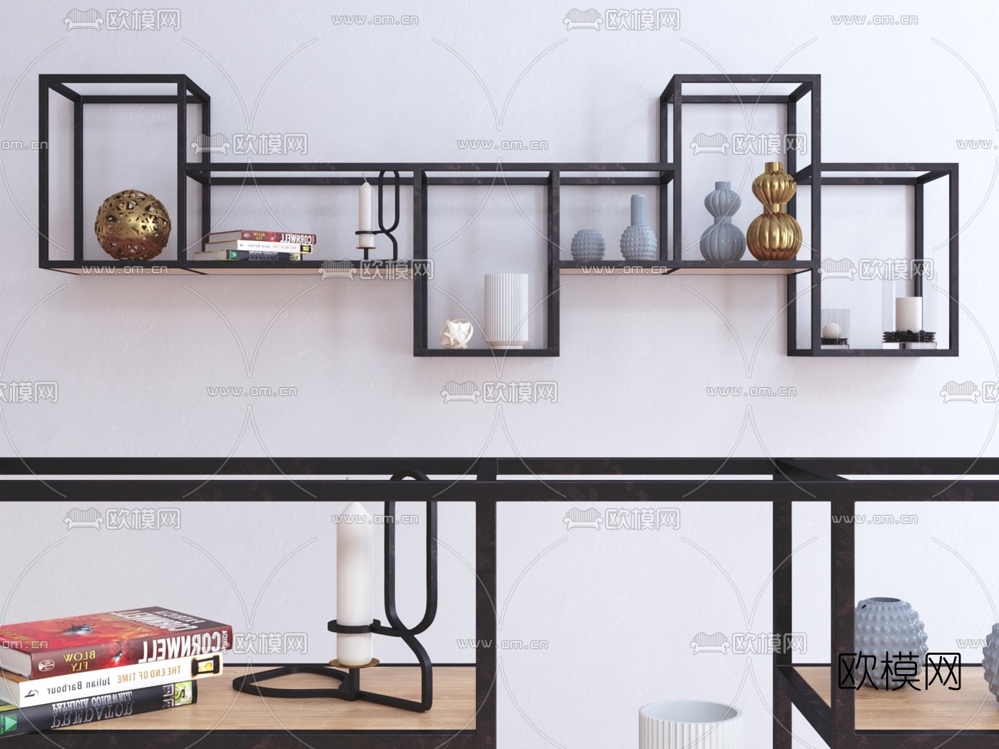 工业风简易壁柜3d模型下载