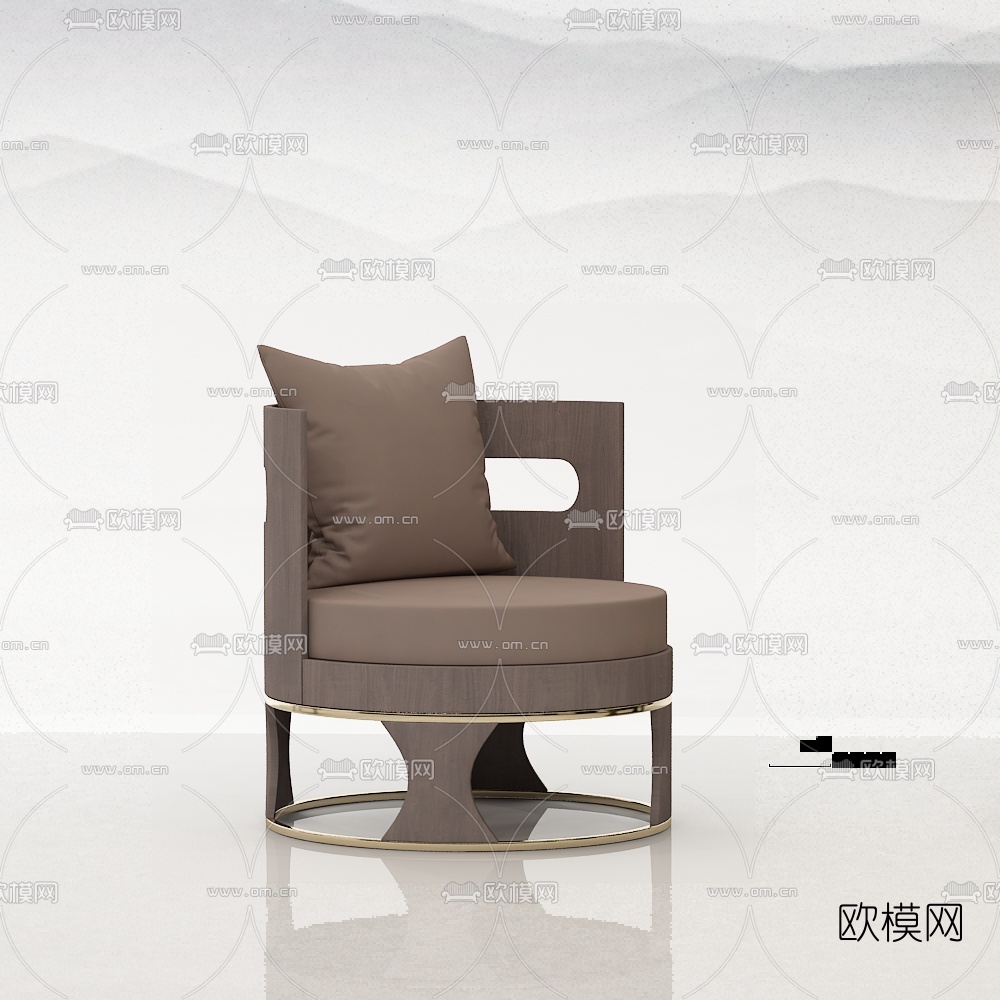 新中式休闲椅免费3d模型下载