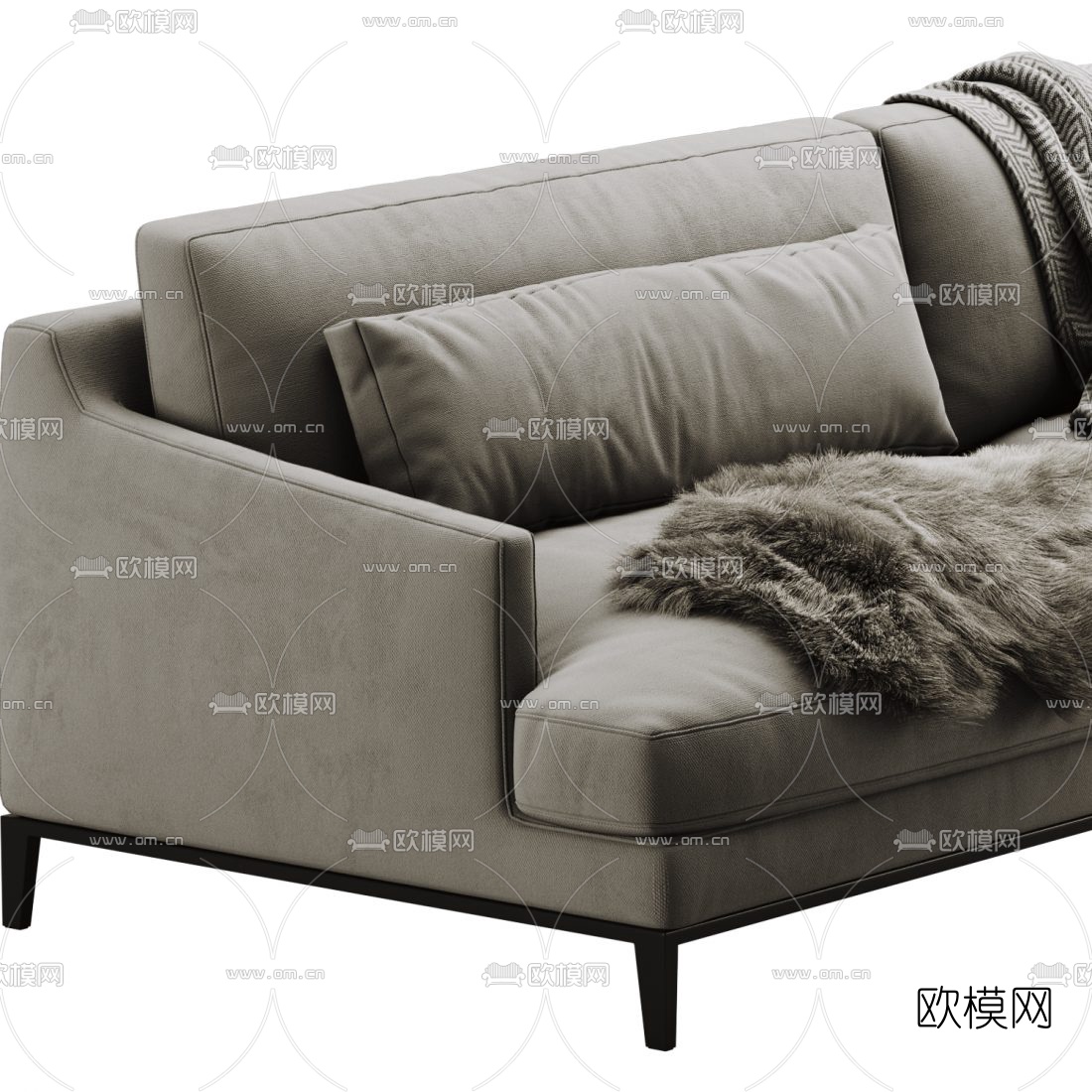 FLEXFORM 双人沙发3d模型下载（渲染图1）