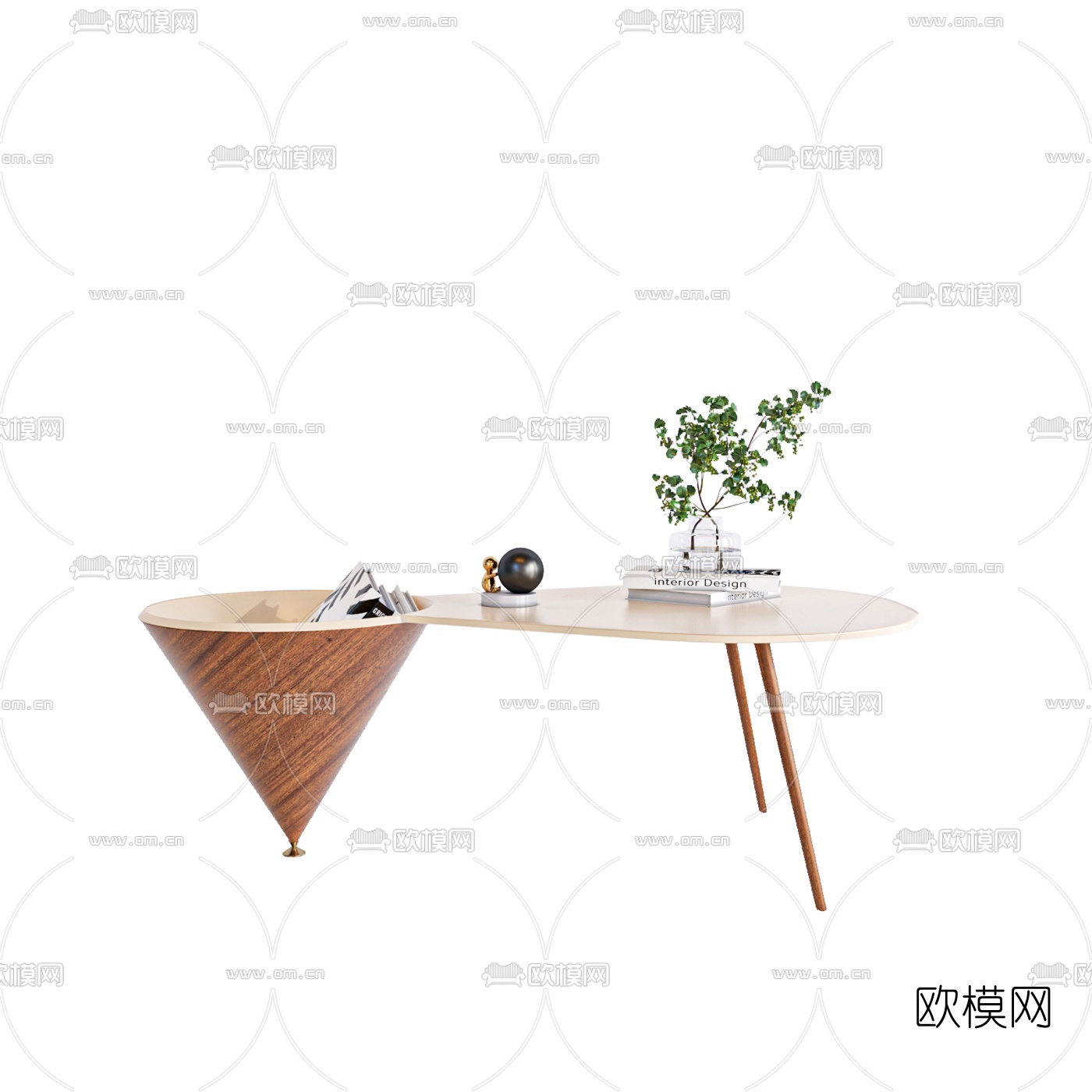 北欧时尚茶几3d模型