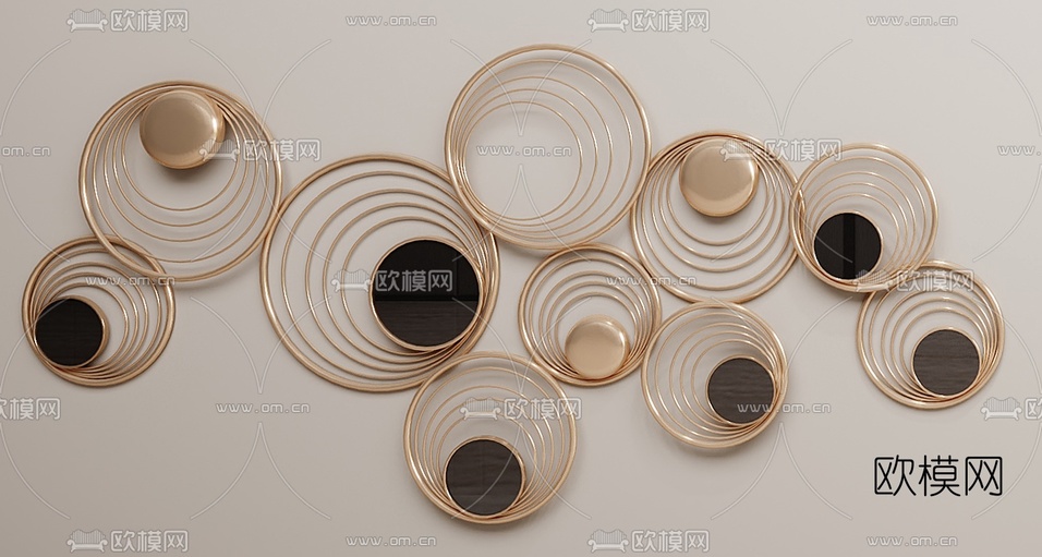 现代墙壁立体挂画3d模型下载(渲染图5)