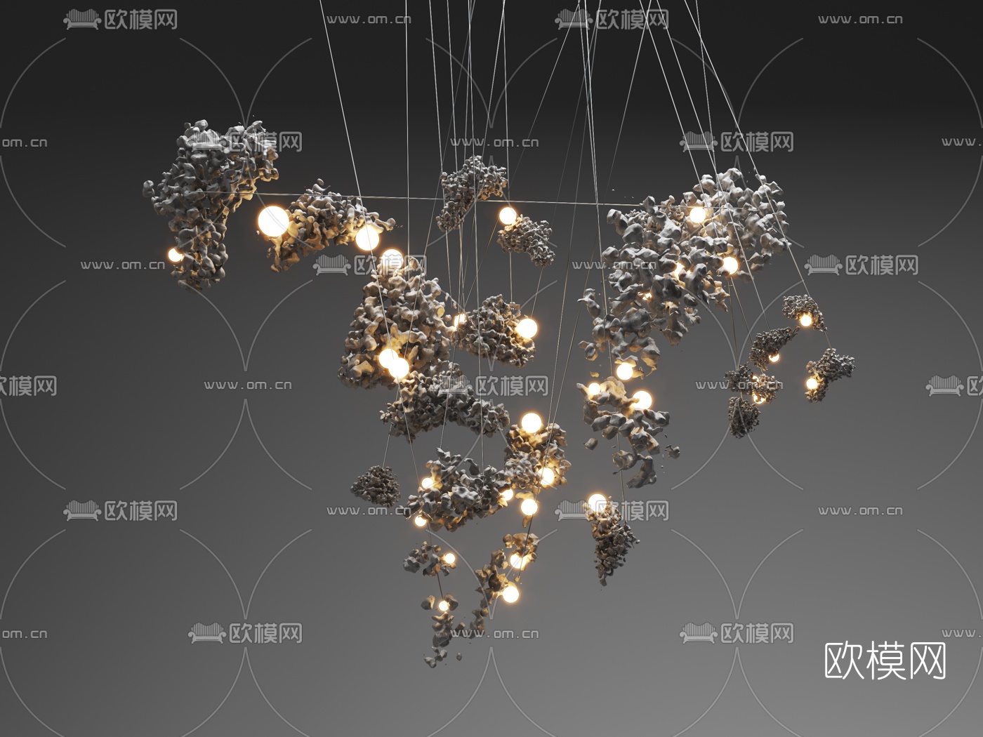 后现代异形装饰灯3d模型