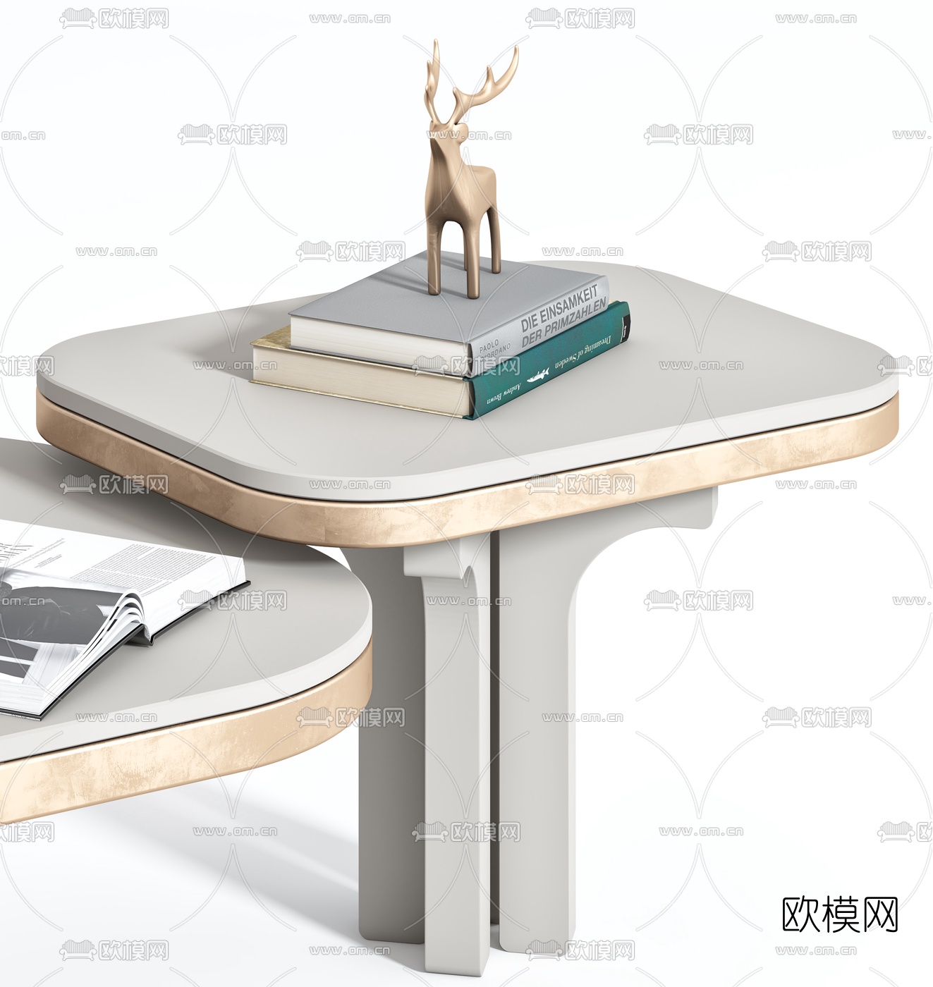 现代简易茶几3d模型