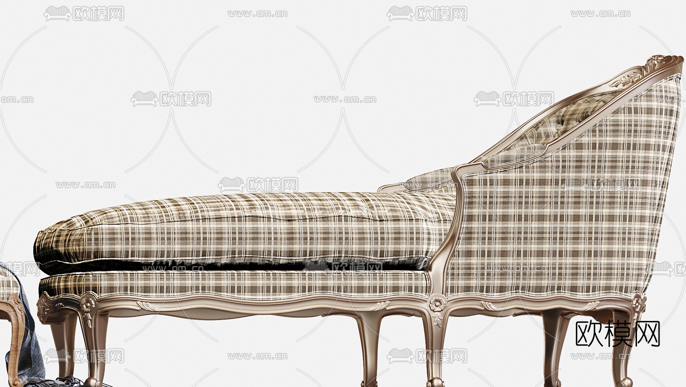 欧式轻奢休闲沙发3d模型下载（渲染图5）