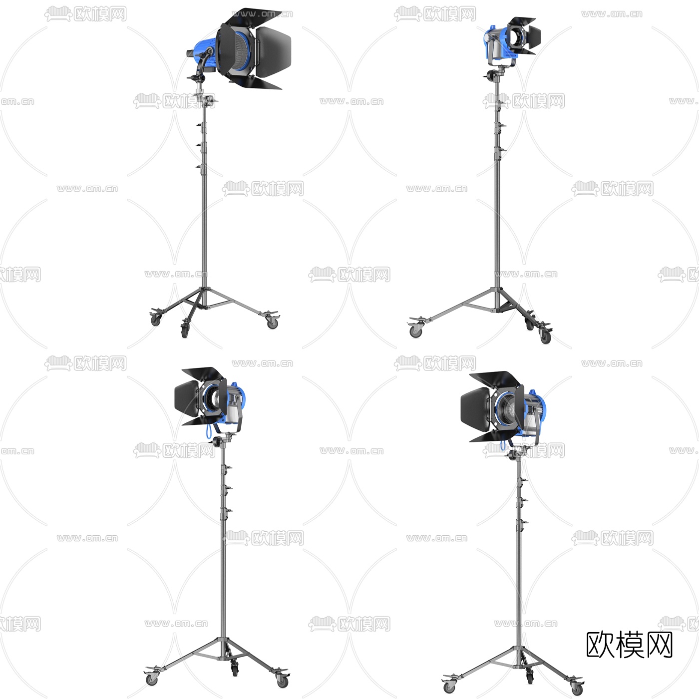 现代落地式舞台灯3d模型
