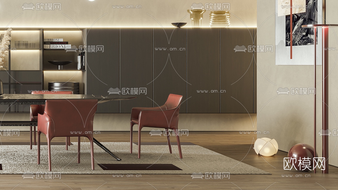 现代餐厅3d模型