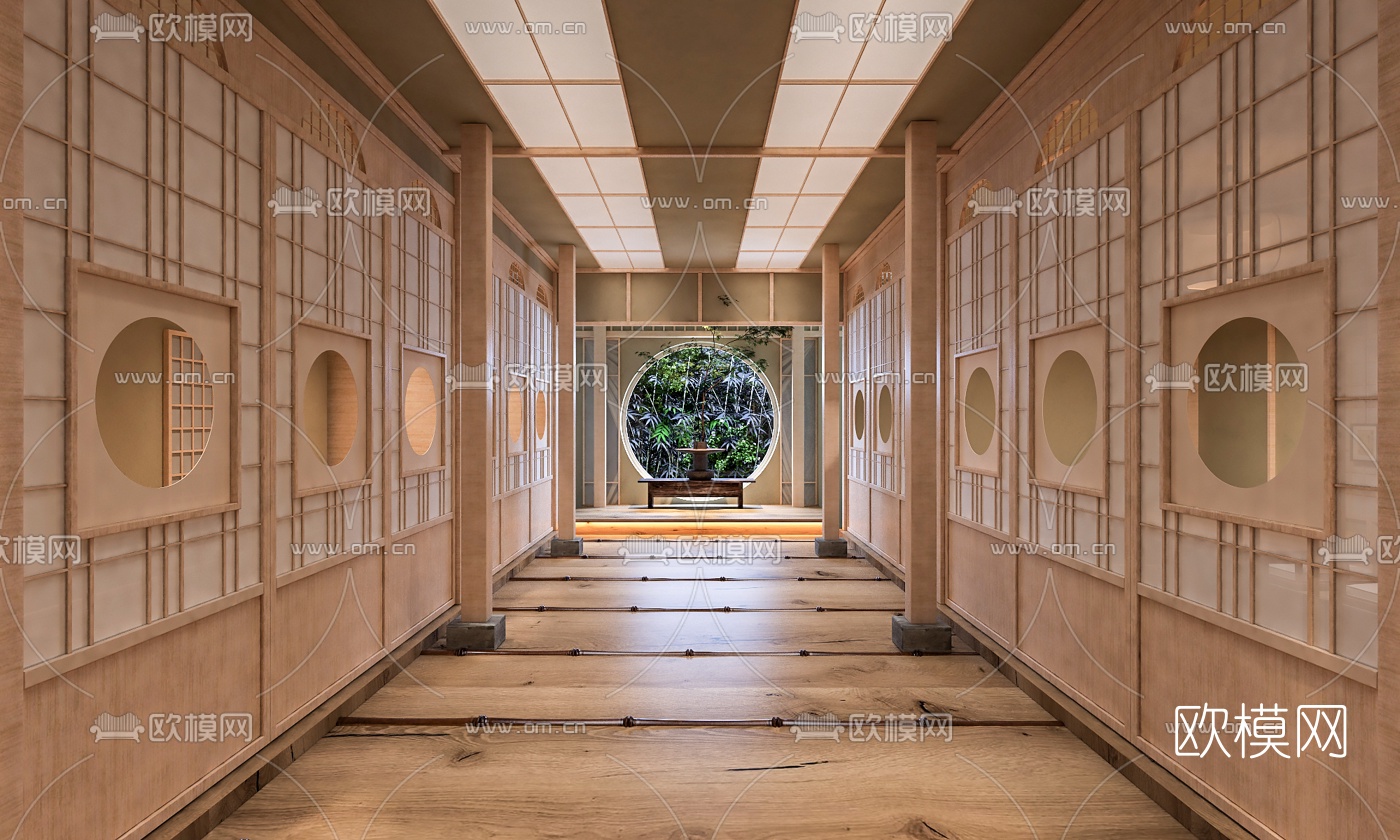 日式日料店3d模型下载（渲染图4）