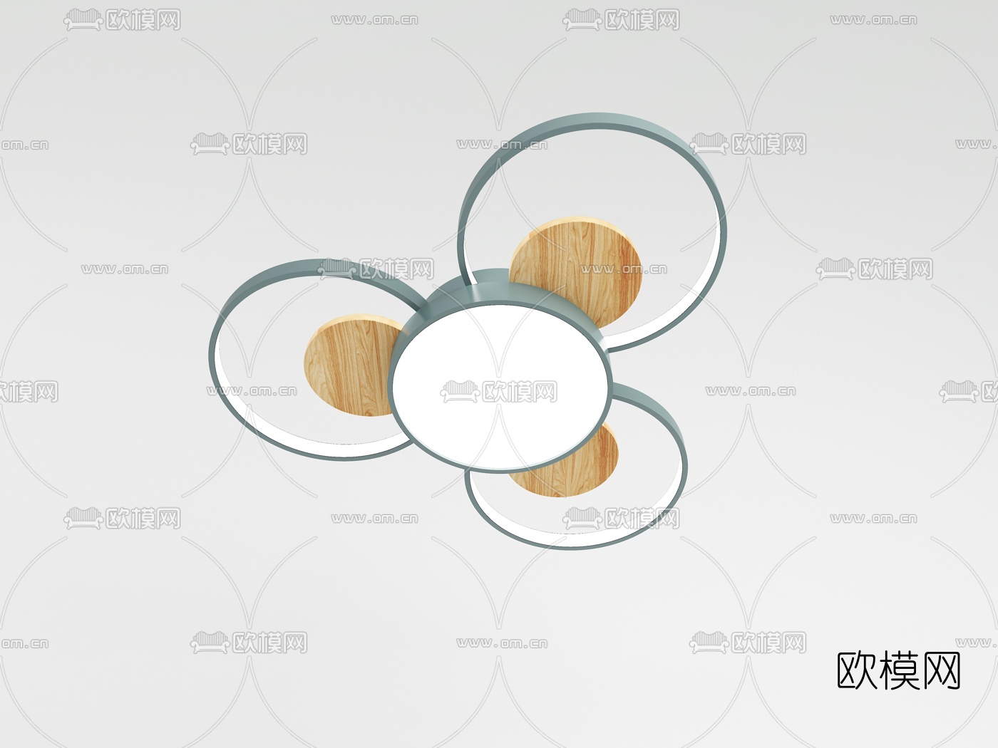 北欧多头吸顶灯3d模型下载（渲染图7）