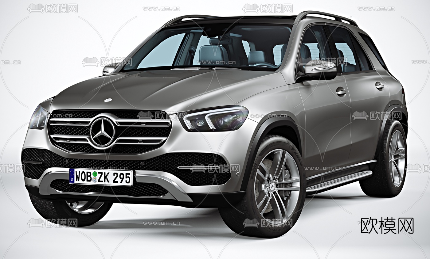 现代奔驰GLE汽车3d模型下载（渲染图2）