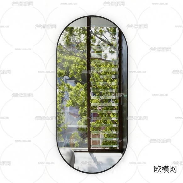 现代镜子免费3d模型下载