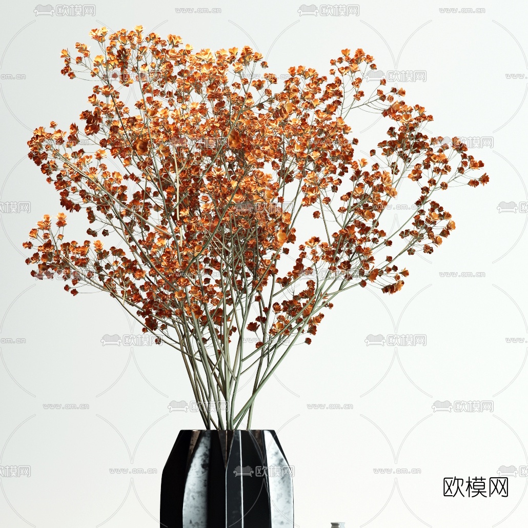 现代插花花瓶3d模型下载（渲染图3）