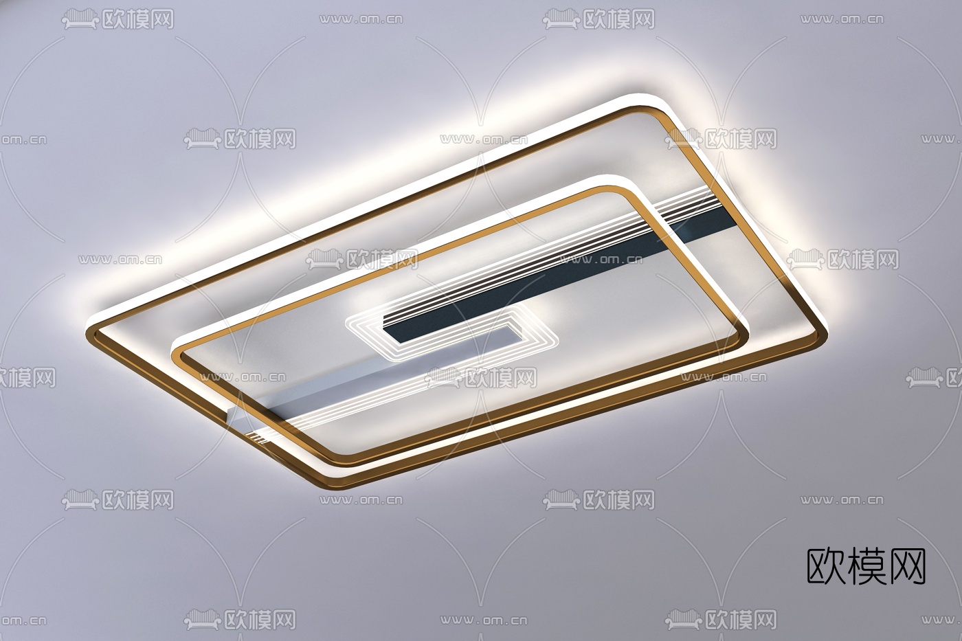 现代金属吸顶灯3d模型