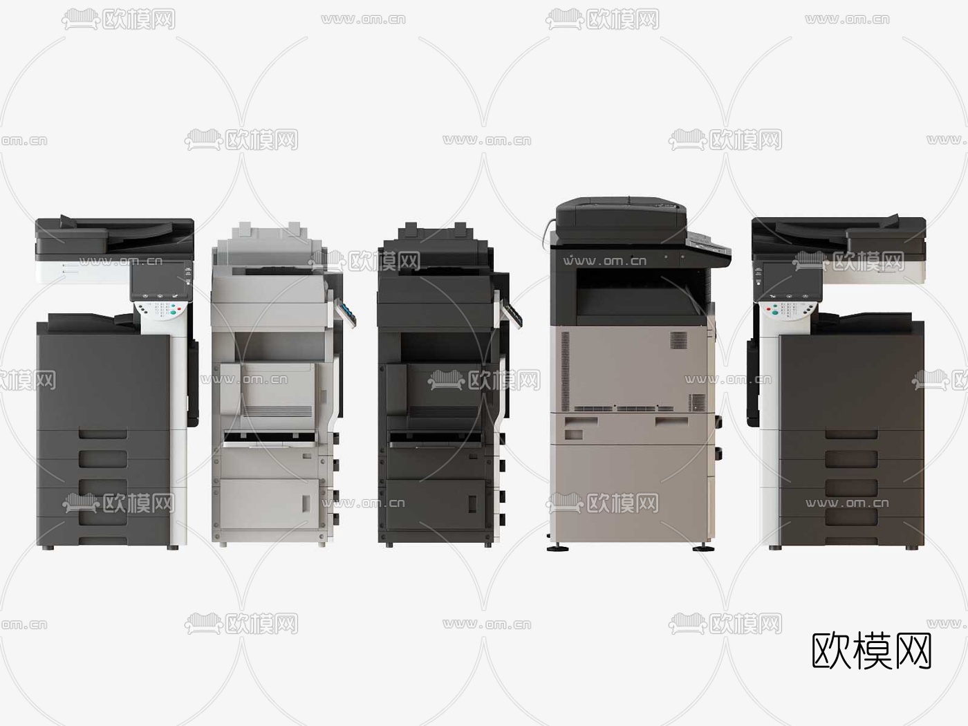 现代复印机打印机3d模型下载