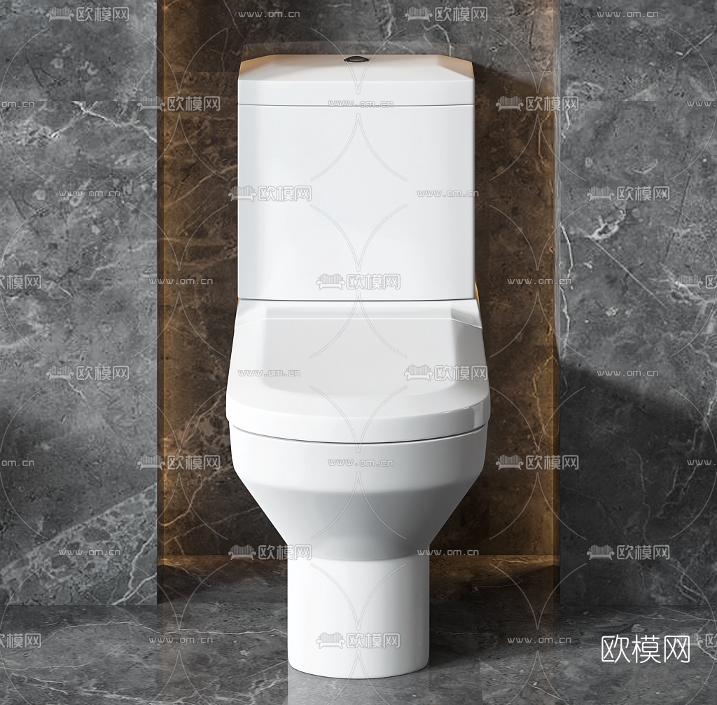 现代坐便器马桶3d模型