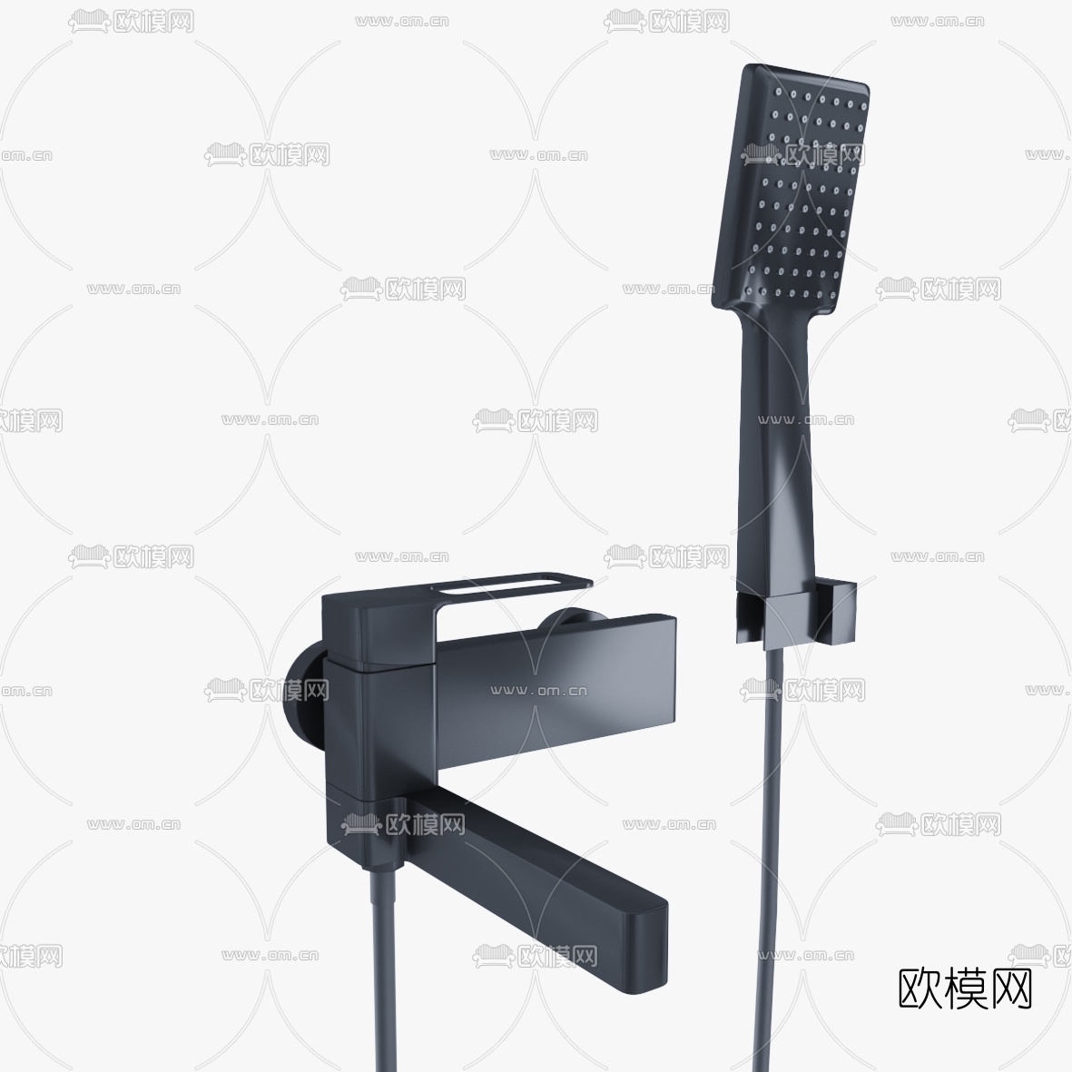 现代花洒水龙头3d模型