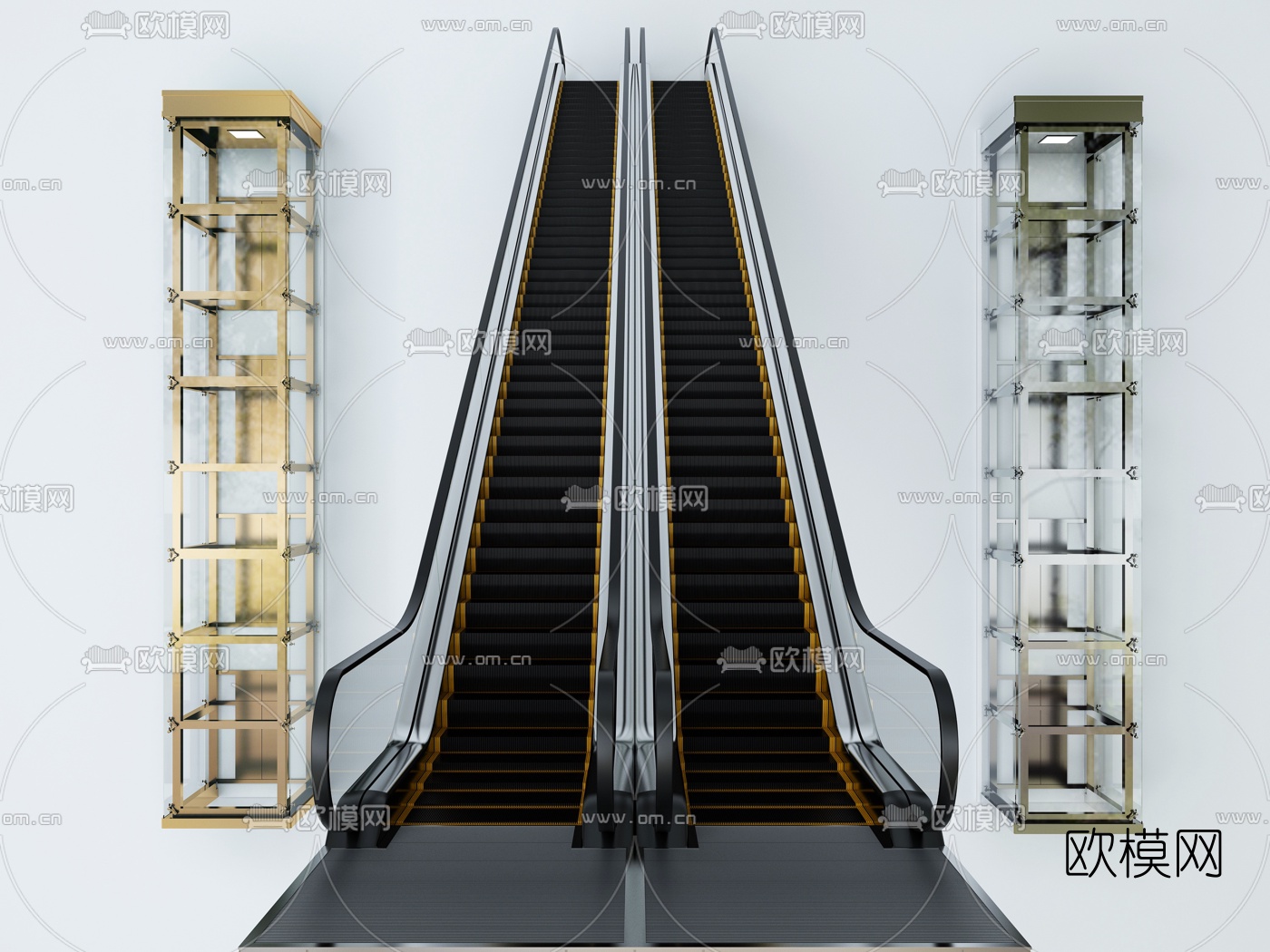 现代自动手扶电梯3d模型下载