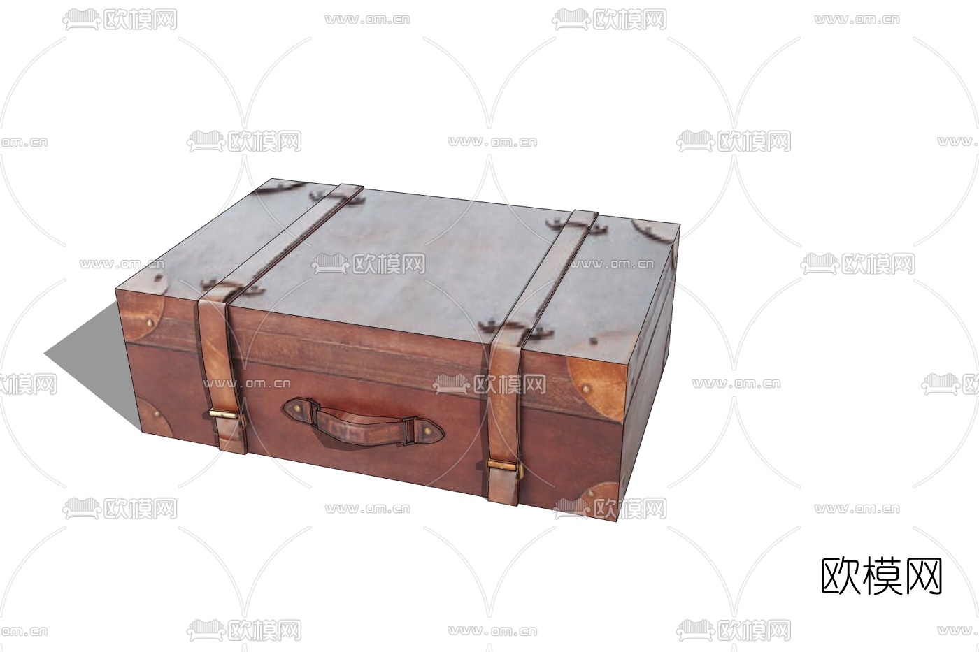 美式储物箱免费su模型下载