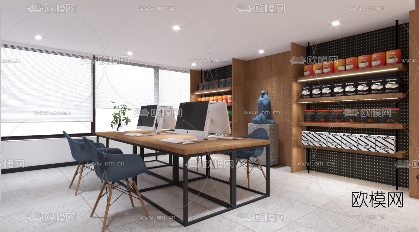 现代精品果蔬超市3d模型下载（渲染图2）