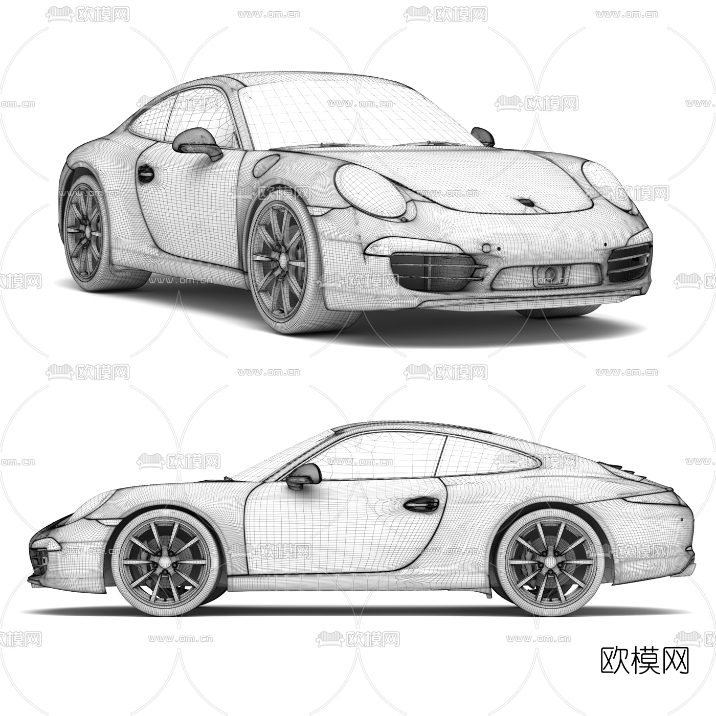 现代保时捷汽车3d模型