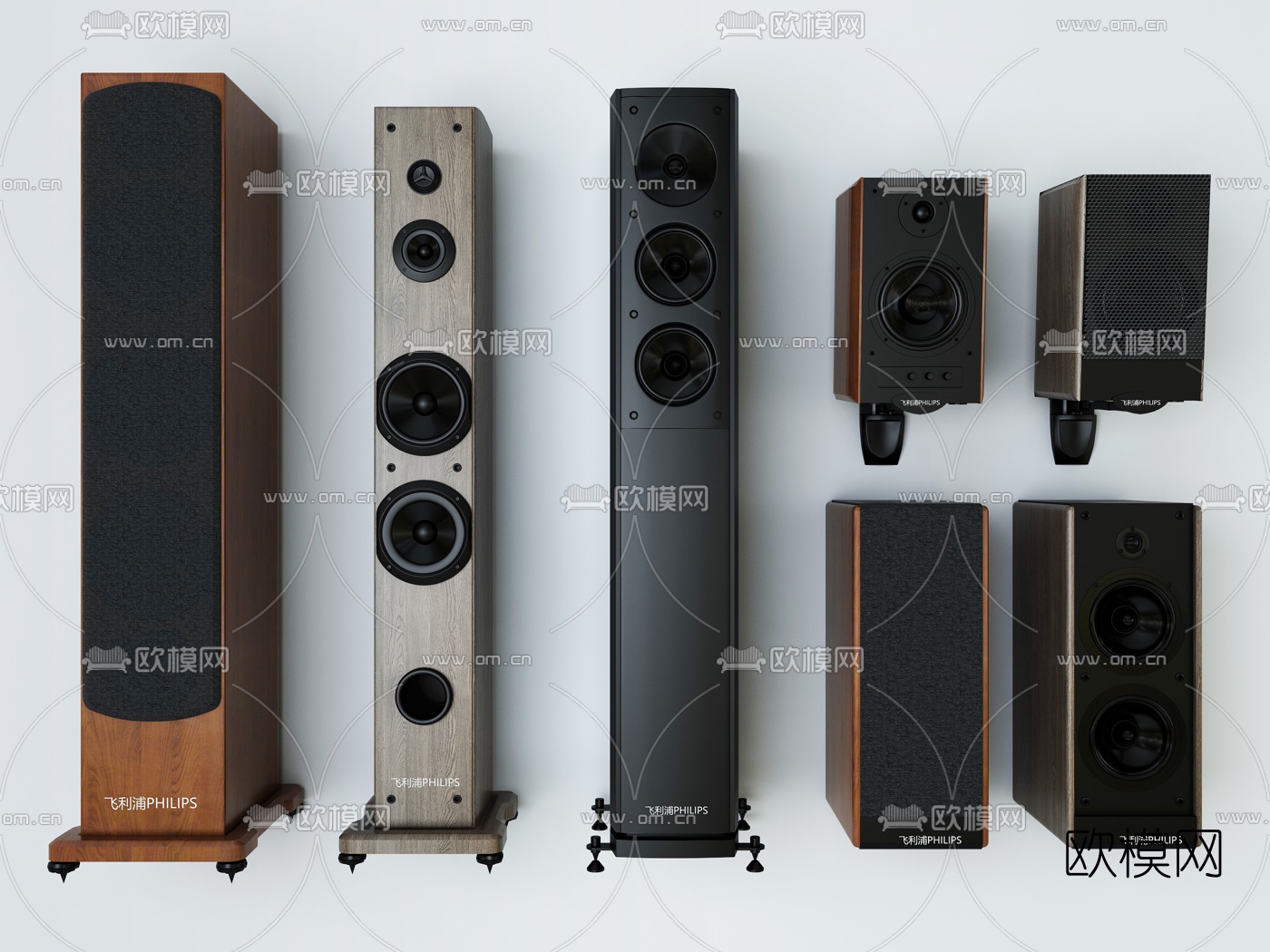 现代立式音响3d模型下载