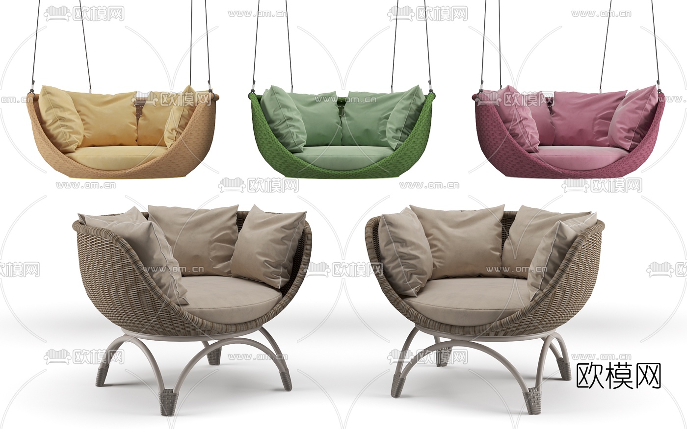 现代吊椅休闲椅3d模型下载