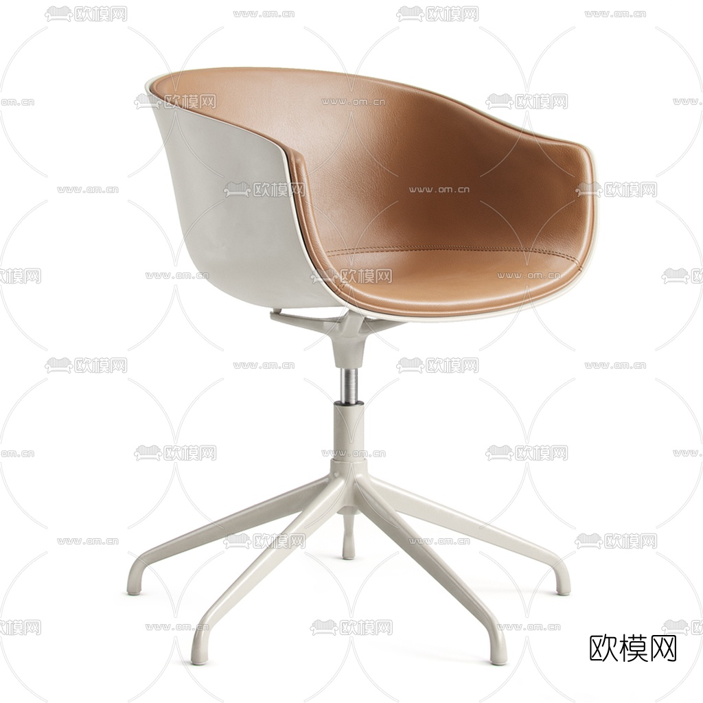 现代皮革办公椅3d模型