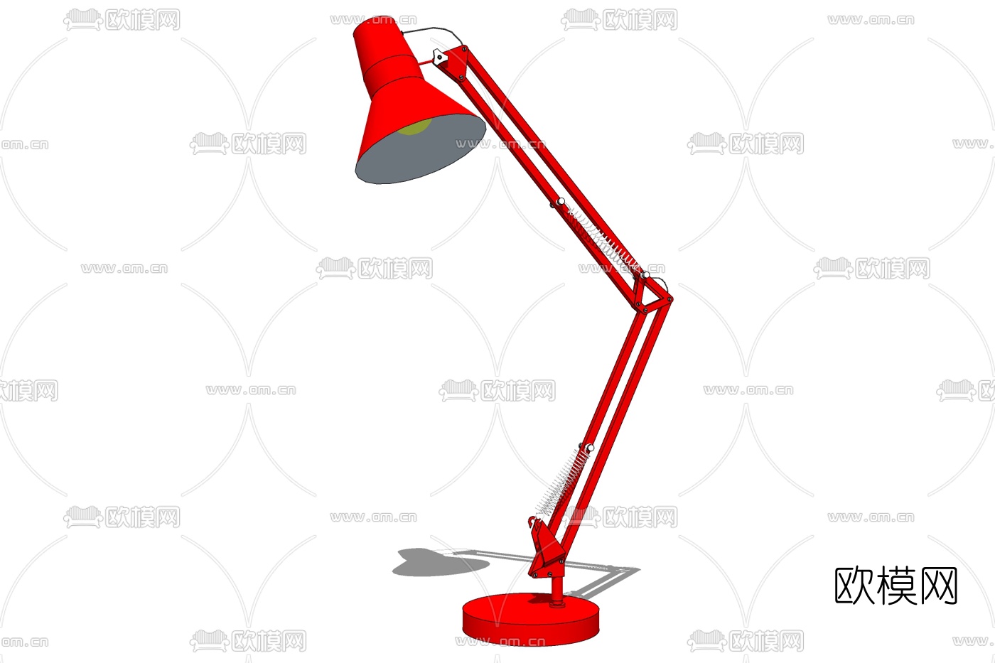 现代金属台灯免费su模型下载