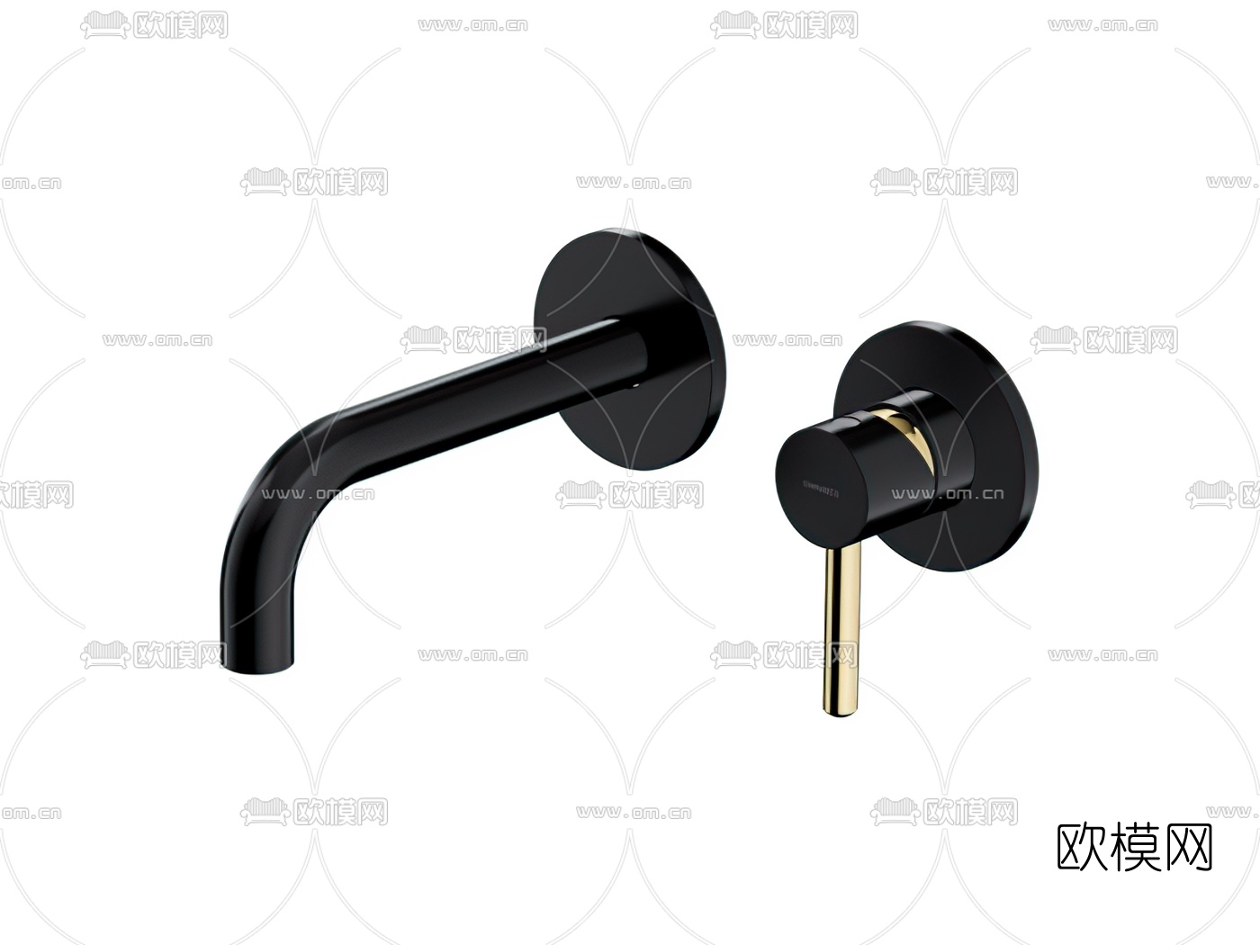 现代墙出水龙头su模型下载
