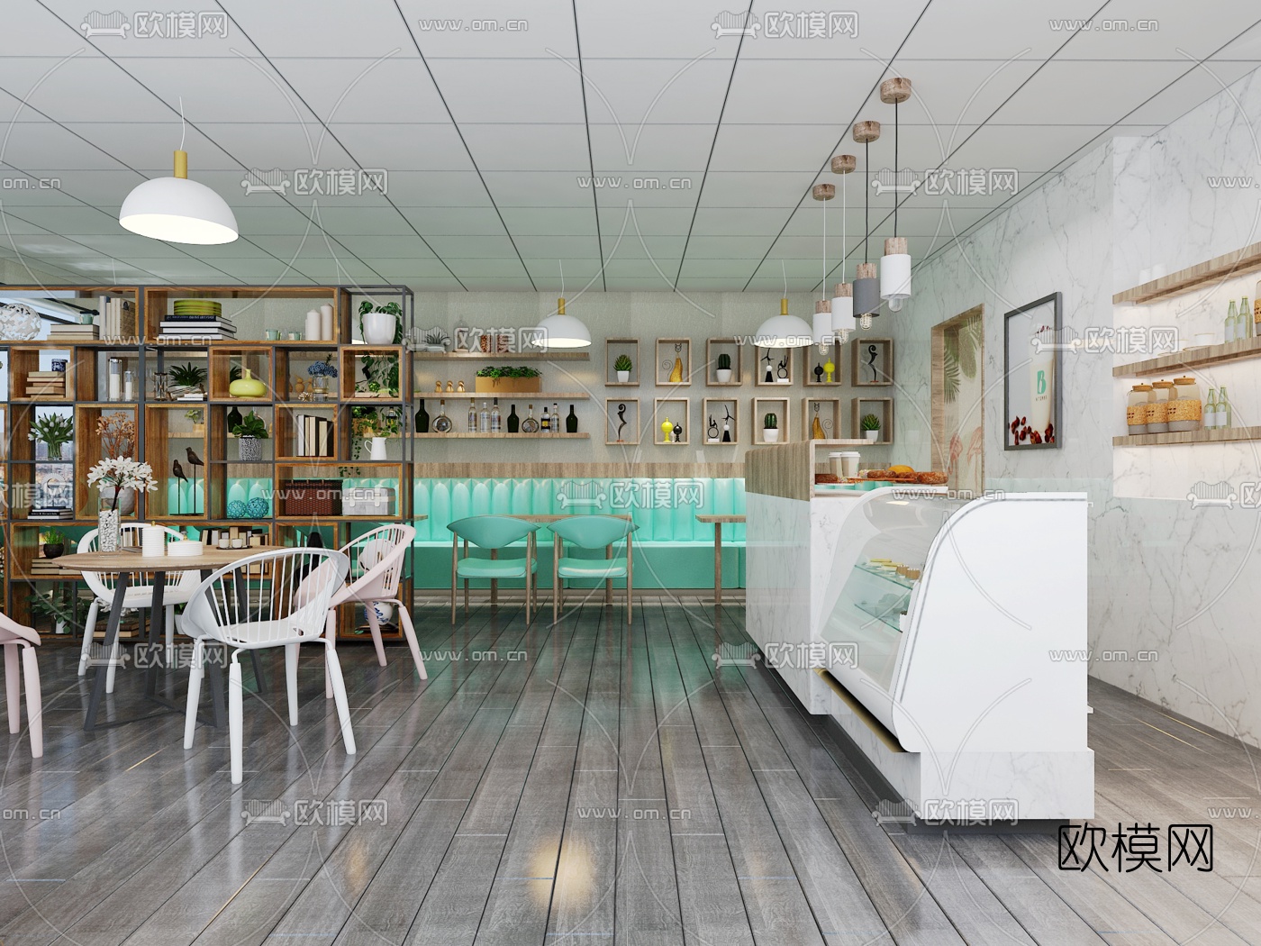 现代披萨店免费3d模型下载