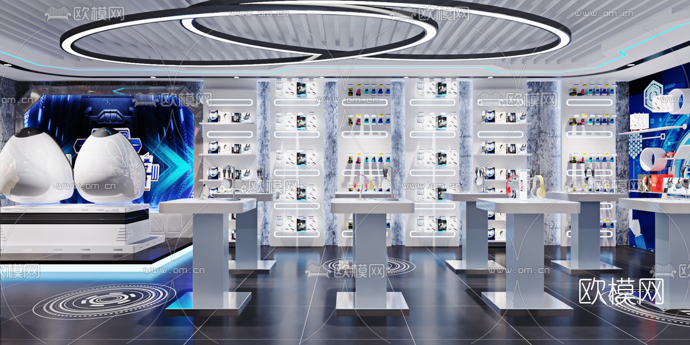 现代VR体验馆3d模型下载（渲染图2）