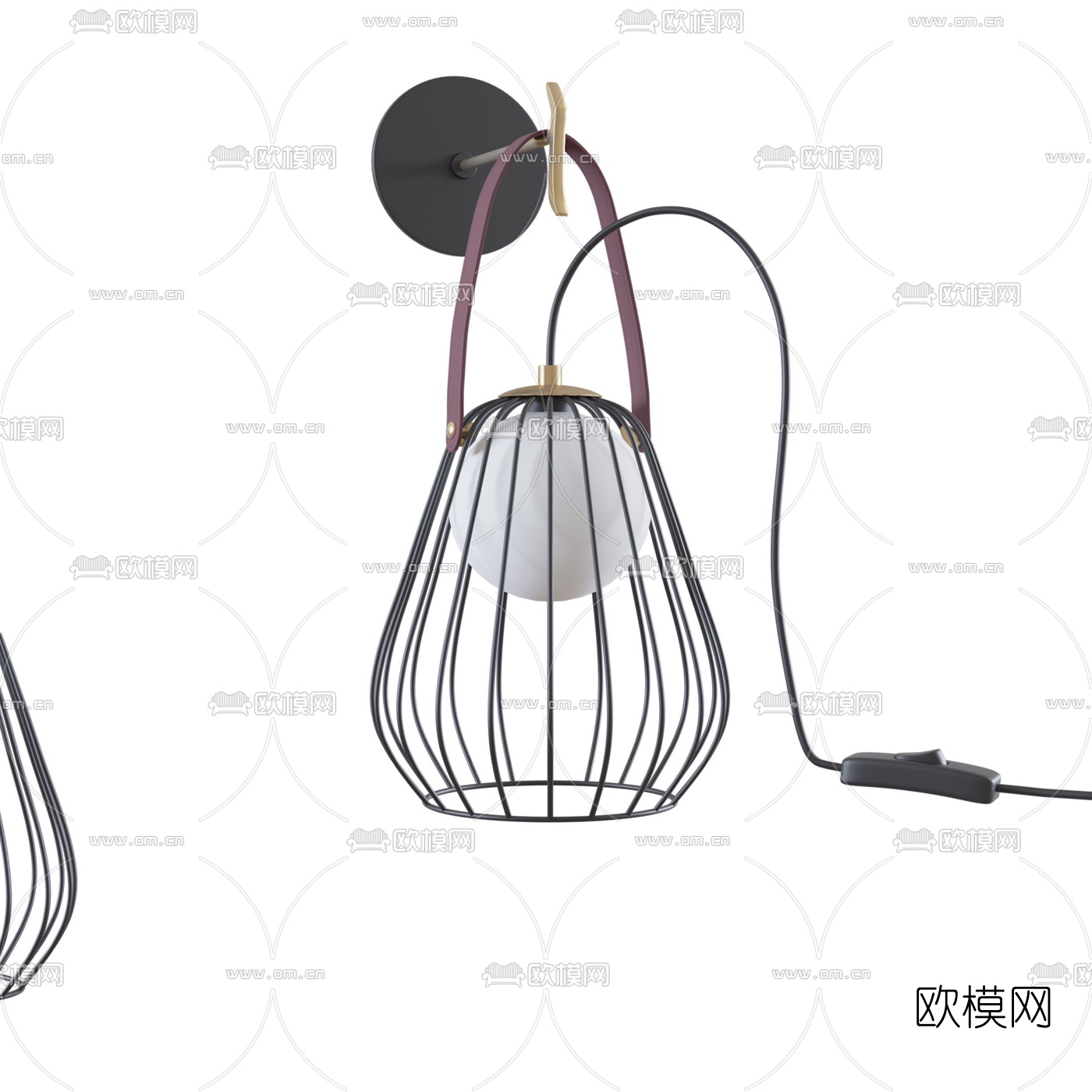 现代金属壁灯免费3d模型