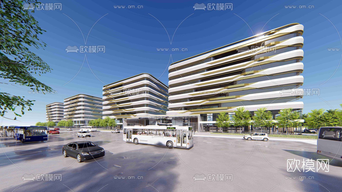 现代中粮办公楼su模型